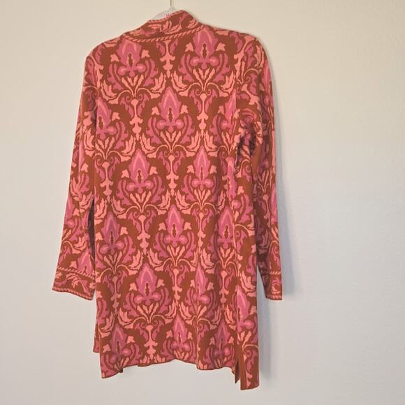Issac Mizrahi open front cardigan Apple Spice prints - Picture 4 of 4